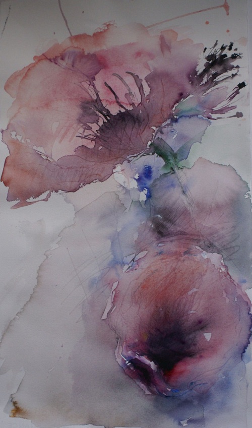 Poppie Petals 1 by Pauline Rignall